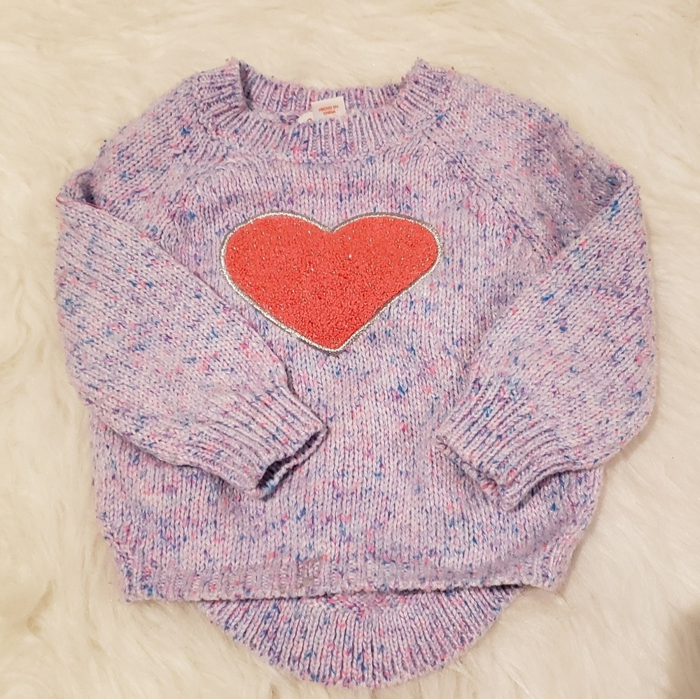 Infant Girls Heart Sweater